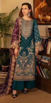 Delisa Fashion Indian/Pakistani Ethnic Wear Heavy Look Designer Straight Style Salwar Kameez With Dupatta For Women-4173