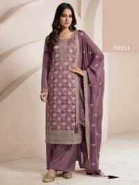 Delisa Fashion Indian Pakistani Women's Dresses Ethnic Wear Embroidered Round Neck Plus Size Eid Festival Suit Set For Women-70351