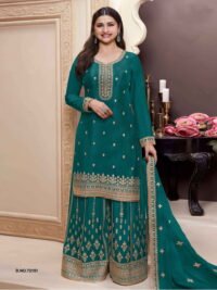 Delisa Fashion Indian/Pakistani Party Festive Wear Suit Beautiful Fancy Designer Chinon Fabric Salwar Kameez For Women-72151